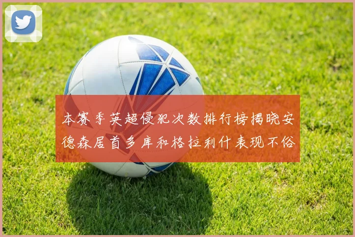 本赛季英超侵犯次数排行榜揭晓安德森居首多库和格拉利什表现不俗